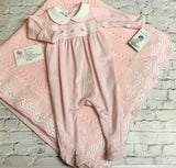 Baby girls magnolia spotted babygrow