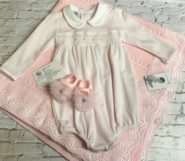 Baby girls magnolia long sleeved romper