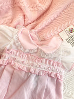 Baby girls pink slotted romper