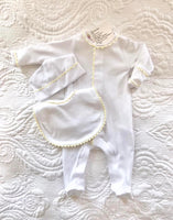 Babygrow hat and bib hospital set baby girl baby boy