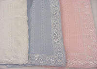 Pink lace trimmed blanket baby girls