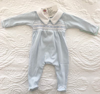 Baby boys magnolia smocking hospital set