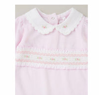 Baby girls valour smocked collared babygrow