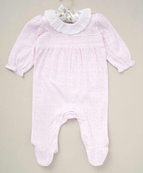 Baby girl’s floral lightweight babygrow