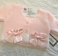 Baby girls lace trim cardigan
