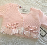 Baby girls lace trim cardigan