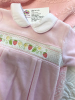 Baby girls strawberry smocking