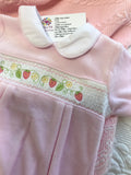 Baby girls strawberry smocking