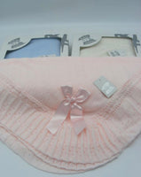Baby boys baby girls   box pleated trimmed shawl