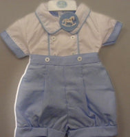 Baby boys rock a  bye button romper