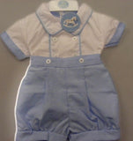 Baby boys rock a  bye button romper