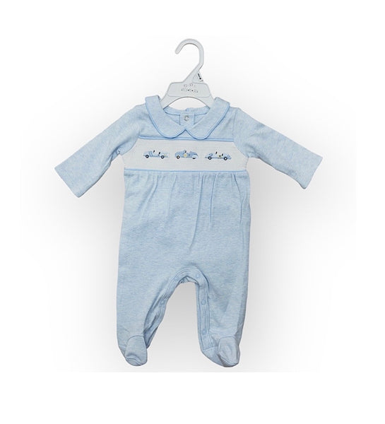 Baby boys car cotton sleep suit