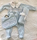 Baby boys magnolia smocking hospital set