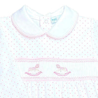 Baby girls smocked rocking horse mini la mode