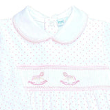 Baby girls smocked rocking horse mini la mode