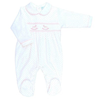 Baby girls smocked rocking horse mini la mode
