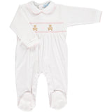 Baby girls Nursery bears smocked footsie