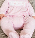 Baby girls smocked  babygrow