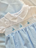 Baby boys sail boat romper