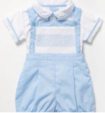 Baby boys smocking short dungarees