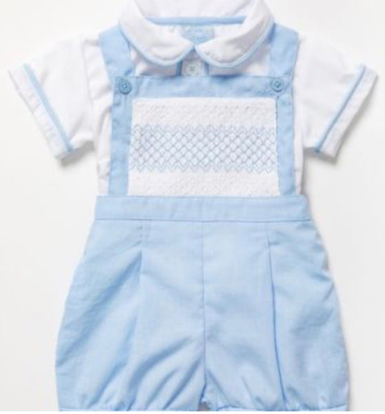 Baby boys smocking short dungarees
