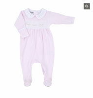 Baby girls Magnolia Candy strip smocked babygrow and bib set