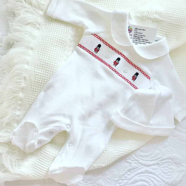 Baby boys babygrow and hat