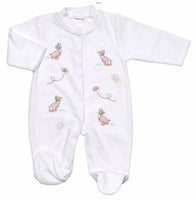 Baby girls mummy duck pink embroidered ducks and edging