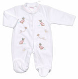 Baby girls mummy duck pink embroidered ducks and edging