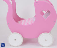 Baby girl Pepe pink heart dolls pram