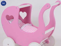 Baby girl Pepe pink heart dolls pram