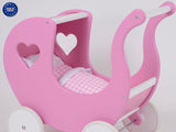 Baby girl Pepe pink heart dolls pram
