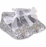 Baby girls . Silver glitter shoes.