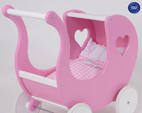 Baby girl Pepe pink heart dolls pram