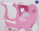 Baby girl Pepe pink heart dolls pram