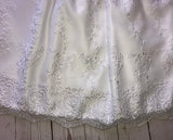 Baby girls Day christening gown with bonnet .
