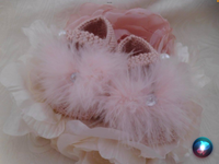 Baby girls  fluff Tinkerbell slippers
