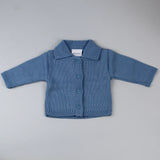 Baby boy cardigan with fancy edging detail