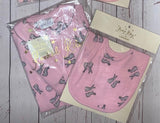 Baby girls Rachel Riley Bunny  babygrow and bib set