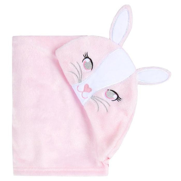 Baby girls Bunny blanket hooded .
