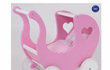 Baby girl Pepe pink heart dolls pram