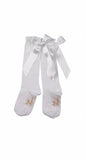 Bow socks long  baby girls