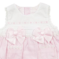 Baby girls 2 bow summer romper plus matching headband