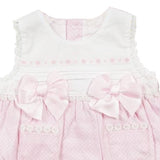 Baby girls 2 bow summer romper plus matching headband