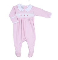 Baby girls smocked  babygrow