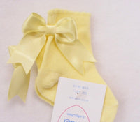 Baby girls lemon bow socks