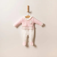 Baby girls White and pink frill baby girls