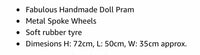 Baby girls dolls pram