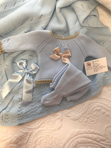 Baby boys baby girls woolen bow set