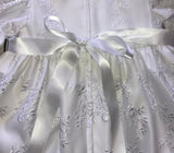 Baby girls Day christening gown with bonnet .